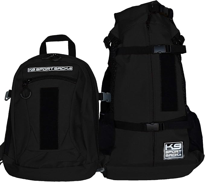K9 Sport Sack | Adjustable Dog Carrier Backpack (Medium, Plus 2 - Jet Black)