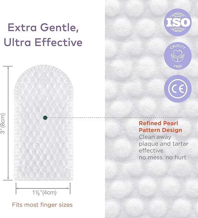 Dental Finger Wipes for Dogs - 50 Wipes - Vet Formulated Dog Dental Teeth Cleaning Wipes for Dogs - Pre-Soaked Oral Cleaning Pads - Reduces Plaque, Tartar & Dog Breath Freshener