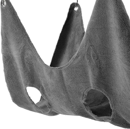 Dog Grooming Hammock, Breathable Soft Comfortable Safety Dog Grooming Washable for Cleaning Teeth for Nail Trimming for Taking Medicine(Grey, L)
