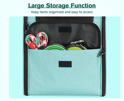 Pecute Cat Backpack Carrier, Small Dog Backpack Carrier, Pet Backpack Carrier for Cats Dogs Puppy Kitten, Cat Carrier Bag Carrying for Travel Hiking Bike Riding Walking Outdoor,Mint Green