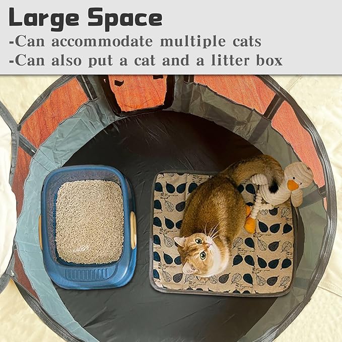 Portable Pet Playpen, Foldable Collapsible Cats Exercise Enclosure Pen Tents Cat Delivery Isolation Room Dog Crates Kennel House Great for Indoor Outdoor Travel Use Puppy Kitten Rabbit(Medium)