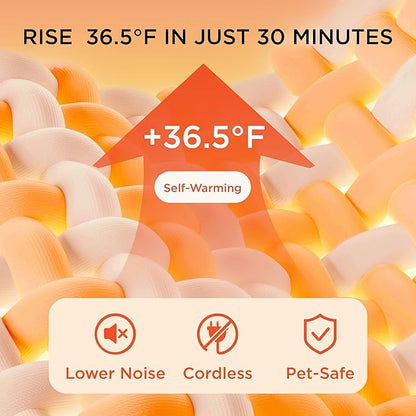 Bedsure Large Dog Bed for Large Dogs  Self Warming Orthopedic Dog Beds with Removable Washable Cover, Egg Foam Pet Bed Mat, Ashen Cream