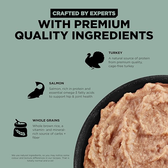 Go! Solutions Skin + Coat Care, Wet Dog Food, Turkey and Salmon Pâté with Grains Sensitive Skin, 12.5 oz