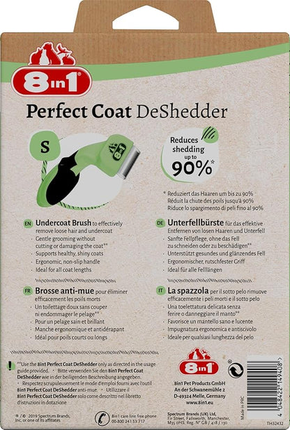 Perfect Coat DeShedder S - Undercoat brush for small dogs, dog brush suitable for short and long hair