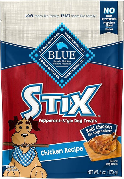Blue Buffalo Stix Natural Soft-Moist Dog Treats Chicken Recipe 6-oz bag