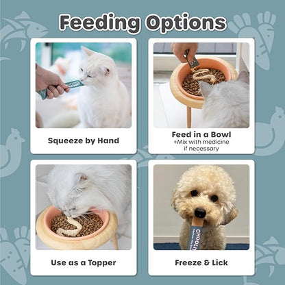 Squeeze Vita Stick Lickable Cat and Dog Treats – 49-Count Eye Support Sticks with Multivitamins, Soft Squeezable Paste for All Life Stages, Supporting Eye Health