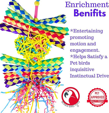 Bonka Bird Toys 1730 Foraging Heart Medium - 9” x 6” - for Conures, Cockatiels, Parakeets, and Similar Breeds