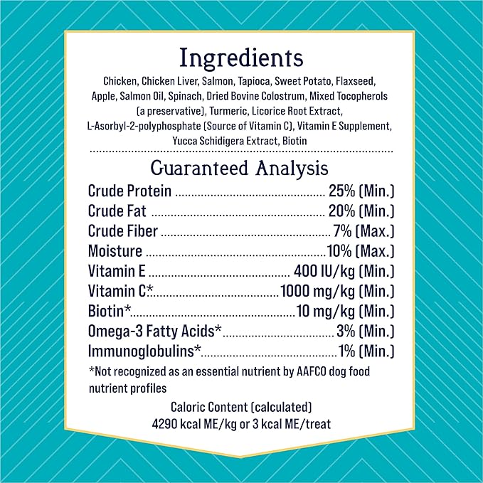 Stewart Freeze Dried Dog Treats, Salmon & Vegetable, Focus Treats, Cognitive Function, Grain Free, 8 Ounce Resealable Pouch, Made in USA