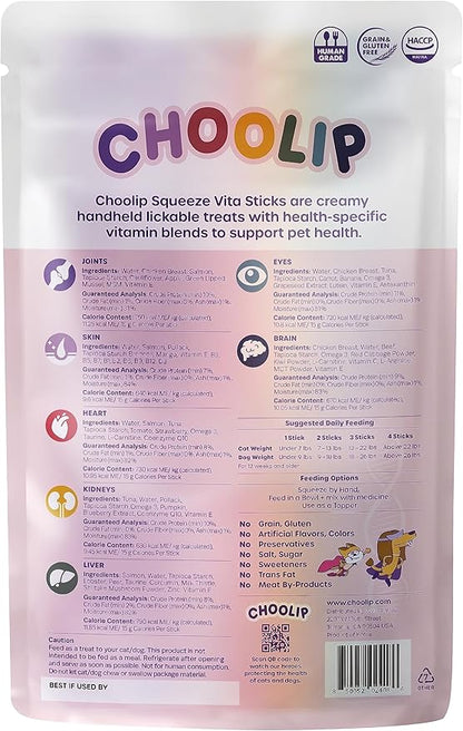 Squeeze Vita Stick Lickable Cat and Dog Treats – 7-Count Variety Pack with Multivitamins, Soft Squeezable Paste for All Life Stages, Supporting Overall Health