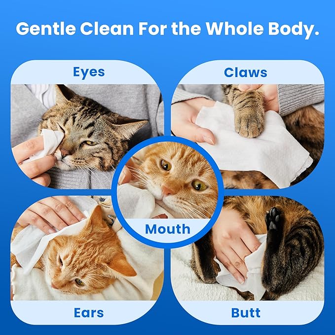 Unscented Pet Grooming Wipes for Dogs & Cats - 600 Count Dog Wipes for Cleaning Paws, Body, and Butt, Thick, Soft & Hypoallergenic