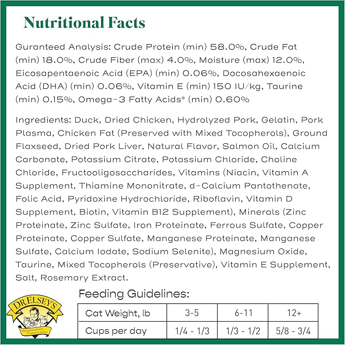 Dr. Elsey's cleanprotein Duck Cat Kibble 2 lb. Bag