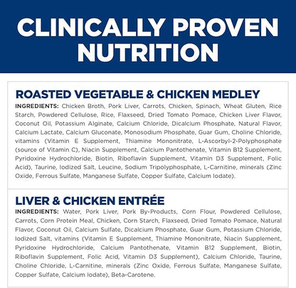 Hill's Science Diet Adult 1-6 Perfect Weight Wet Cat Food, Variety Pack: Liver & Chicken Minced; Chicken Stew, 2.9 oz. Cans, 12-Pack
