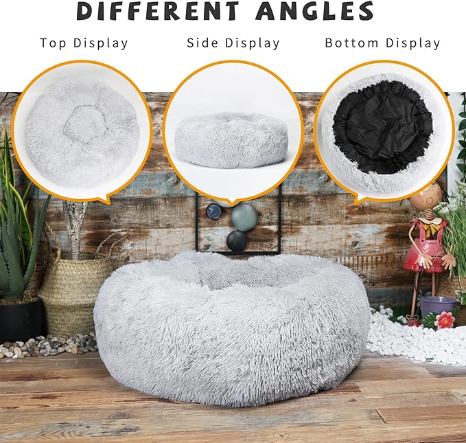 Calming Bed for Dogs 30 Inches Dog Beds for Medium Dogs Washable Anti-Anxiety Dog Beds for Medium Dogs