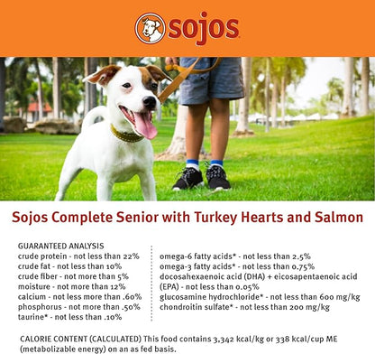 SOJOS Complete Turkey & Salmon Recipe Dehydrated Senior Dog Food, 7 lb, Gray
