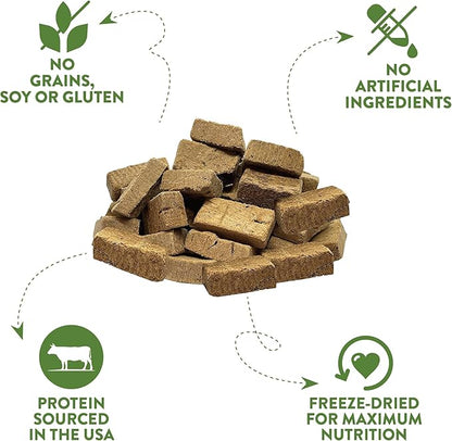 McLovin's Pet Freeze Dried Raw Beef Liver Dog Treats and Toppers, 14 oz. - Single Ingredient, Grain-Free, Gluten-Free, High-Protein Treat  Healthy Dog Training Treats