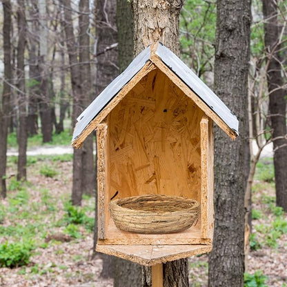 Patelai 4 Pcs Bird Nest Handmade Woven Flat Base Dove Bird House Breeding Nest Small Animal Cage Accessories for Pigeon Parrot Budgie Parakeet Cockatiel Hamster Gerbil Pig(8.66 Inch)