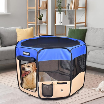 JESPET Pet Dog Playpens 36", 45" & 61" Portable Soft Dog Exercise Pen Kennel with Carry Bag for Puppy Cats Kittens Rabbits, Indoor/Outdoor Use