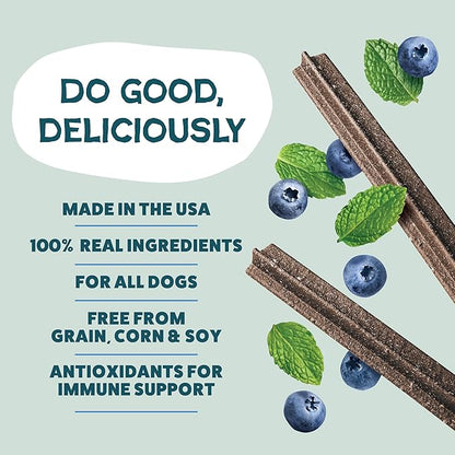 Shameless Pets Dental Treats for Dogs, Variety (4-Pack) - Healthy Teeth Cleaning Sticks for Fresh Breath - Dog Bones Dental Chews Free from Grain, Corn & Soy