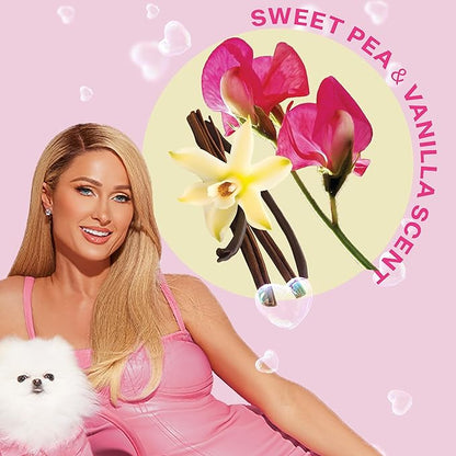 Paris Hilton Dog Deodorizer & Detangler | Odor Neutralizing with Light Sweet Pea & Vanilla Scent for Fresh Grooming & Detangling - Sulfate-Free, Vegan, Hypoallergenic for All Pet Breeds 10oz/295ml