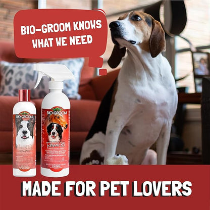 Bio-Groom Flea & Tick Dog Shampoo & Repel 35 Spray - Flea & Tick Prevention Treatment for Dogs & Cats, Natural Fly Repellent for Dogs & Horses, Cruelty-Free, Made in USA - Pack of 2