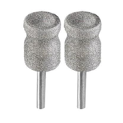 Diamond Rotary Pet Nail Grinder Replacement Heads Dog Nail Grinder Bit-BGTEC 2PCS 1/8" Diamond Replaceable Tip for Pet Claw Grooming(D)