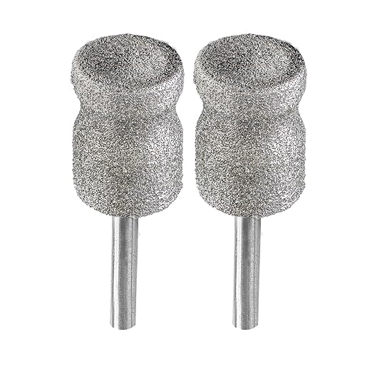 Diamond Rotary Pet Nail Grinder Replacement Heads Dog Nail Grinder Bit-BGTEC 2PCS 1/8" Diamond Replaceable Tip for Pet Claw Grooming(D)