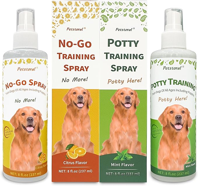 Dog Training Spray Set, No-Go and Potty Training Spray, 8 fl.oz