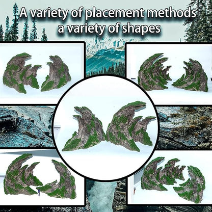 Novelsite Fish Tank Accessories, Aquarium Decorations, Scenery, Rock Ornaments - Create Aquatic Beauty with Premium Aquarium Decorations,17" W x 8.6" H x 5" D