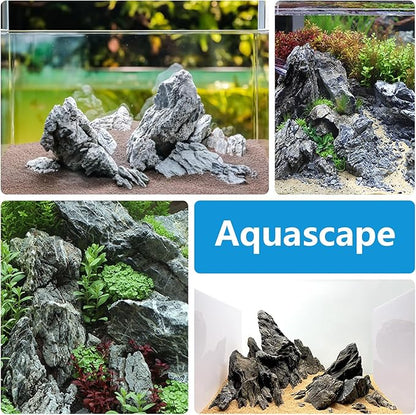 KINGRUI Natural Seiryu Rock Stone 11LB Dragon Stone for Aquarium Landscaping Models Fish Tank Decoration Reptile and Amphibian enclosures 3-6inch