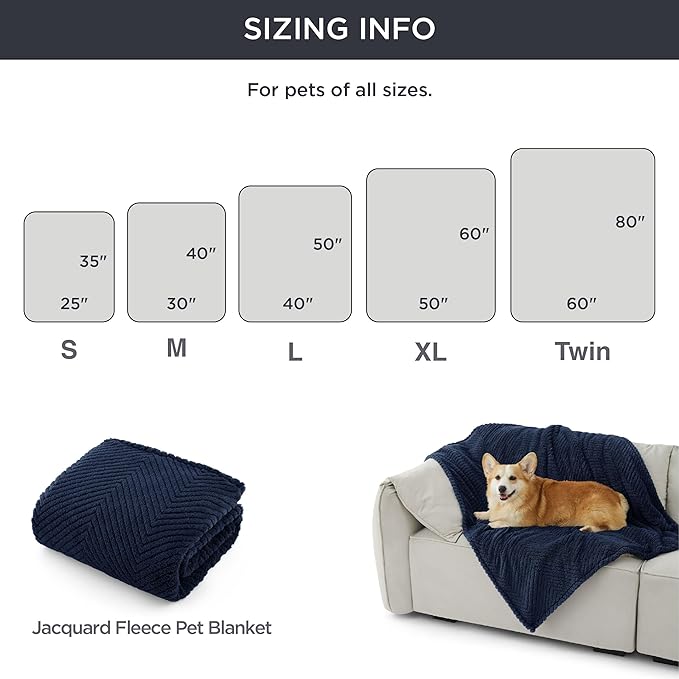 Bedsure Dog Blanket for Small Dogs Washable - Soft Fluffy Puppy Blanket with Premium 300GSM Coral Fleece, Cozy Calming Cat Blankets for Indoor Cats, Fuzzy Pet Blanket for Kitten Doggy, Navy, 25x35IN