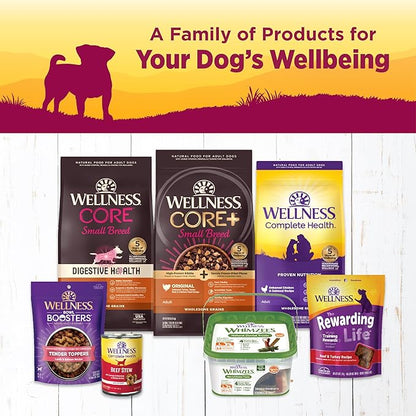 Wellness Natural Pet Food 3 Oz Grain Free Natural Wet Small Breed Roasted chicken, beef, green beans & Red Peppers. (12 Pack), One Size