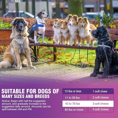 Glucosamine for Dogs 200pcs Joint Support Supplement Dog Hip and Joint Chondroitin Chews Treats with MSM Hemp Dog Joint Pain Relief Mobility Supplements Duck Flavor Fit All Large Small Medium Breed