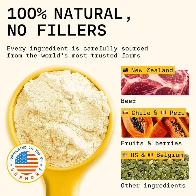 5-in-1 Dog Probiotic Powder – 100% Natural Gut Health Support with Prebiotics, Postbiotics & Enzymes – Crafted by Dog Nutritionist Kayla Kowalski, Made in USA – 30 Scoops