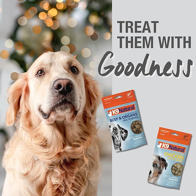 K9 Natural - Grain Free Freeze Dried Dog Treats - Beef Bites 1.76oz