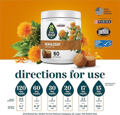 by Purina Skin and Coat Dog Supplements Soft Chews - 10.6 oz. Canister