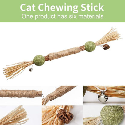 PAZ'S GIFT Catnip Toy Cat Toys Catnip Toy cat chew Toy cat Kicking silvervine Stick Teeth Cleaning Cute Kitten Teething Indoor Interactivecat Dental Care Matatabi (Catnip Balls)