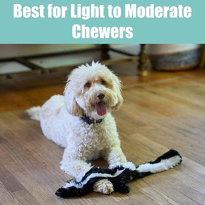 SPOT Skinneeez Skunk 23-Inch Stuffing-Free Plush Dog Toy – Realistic Design with 2 Squeakers – Durable, Soft Polyester for Medium & Large Dogs – Tug, Fetch & Shake Play – for Moderate Chewers