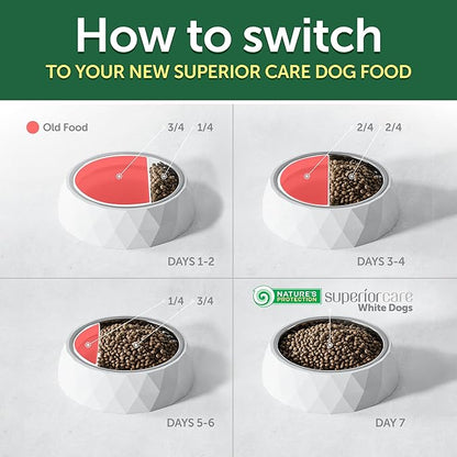 Nature's Protection Superior Care White Dogs Grain-Free Dry Dog Food for Junior Light Coated Dogs, Salmon, 3.3 lbs.