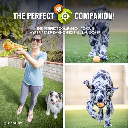 Hyper Pet MINI Tennis Balls for Dogs (Pet Safe Dog Toys & Dog Tennis Balls for Exercise, Training, Hyper Pet K9 Kannon Dog Ball Launcher) Bright Colored Interactive Dog Toy Dog Balls-Orange Pack of 4