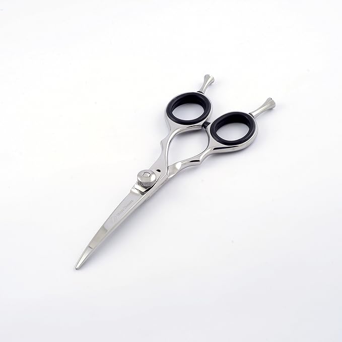 5" Downward Curved, Professional Pet Grooming Scissors, Two Finger Rests