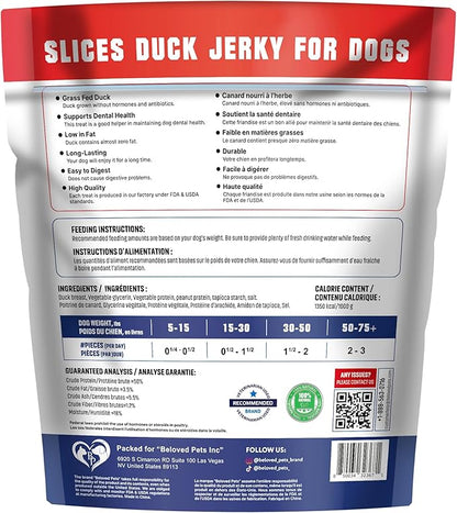Dog Treats Duck Jerky 1.5 LB - Human Grade Pet Snacks - Natural High Protein Meat Dried Strips - Best Chews for Training Small & Large Dogs - Bulk Soft Pack