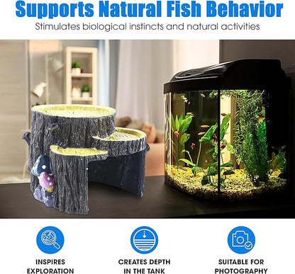 Fish Tank Decorations, Aquarium Decor for Betta Fish Tank Accessories with Plants, Aquarium Accessories, Turtle Tank Decorations, Fish Hideout, Large Tank Ornaments