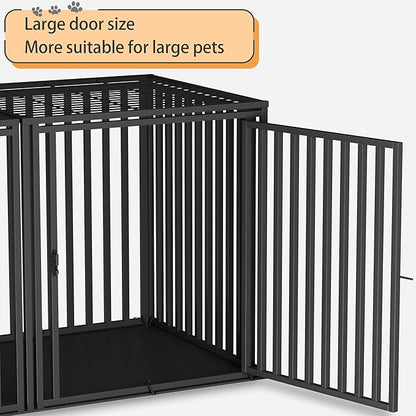 70" L x 28" H Extra Long Steel Tube Dog Crate with Mat Base, Heavy Duty Dog Crates for Large Dogs, Big Dog Cage, Dog Kennel, Puppy Dog Playpen with Top, Pet Cage, Indoor Outdoor, XXL2