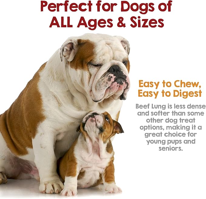 Riley's Beef Lung Dog Treats Made in USA - USA Sourced Single Ingredient Dog Treat - Nutritious Chews for All Dog Sizes - Rawhide Alternative Dog Chews - No Raw Hide Chews - 8 oz