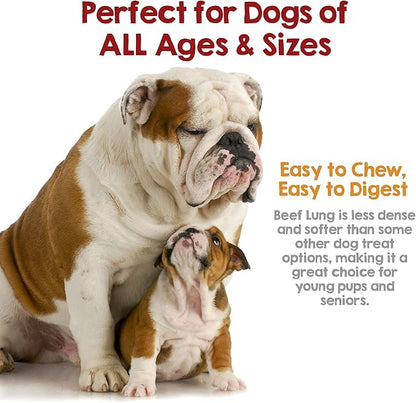 Riley's Beef Lung Dog Treats Made in USA - USA Sourced Single Ingredient Dog Treat - Nutritious Chews for All Dog Sizes - Rawhide Alternative Dog Chews - No Raw Hide Chews - 8 oz