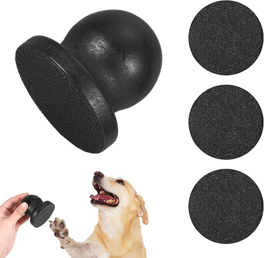 Dog Nail File Board with 3PCS Replaceable Sandpaper, Wooden Dog Nail Scratch Board Pad, Puppy Stress-Free Training Claw Care Emery Pad Treat Box Trimmers Accessories(Black)