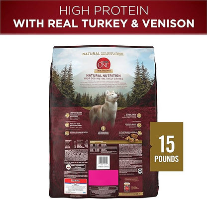 Purina ONE True Instinct With A Blend Of Real Turkey and Venison Dry Dog Food - 15 lb. Bag