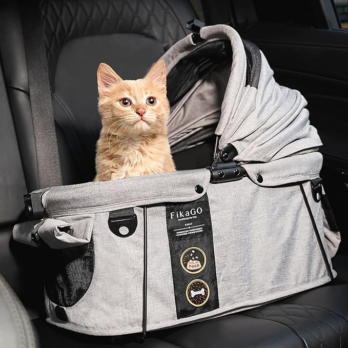 Sway, Dog Car Seat, Car Seat & Carrier for Small & Medium Sized Dogs, Small Dog Car Seat Booster, Pet Booster Seat, Doggy Carseat, Cat Carrier, Puppy Car Seat, Car Dog Bed - Nordic Garden
