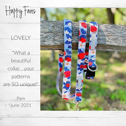 Lucky Love Dog Collars, Strawberry Cute Girl Dog Collar, Small Dog Collars for Females, Part of Purchase Donated to Rescue (Small, Sweet Berry, Collar)