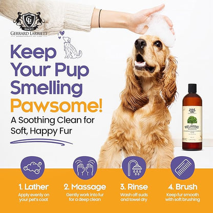 Dog Shampoo and Conditioner Relaxing Wildwoods 16 Fl Oz - Dog Shampoo Itchy Skin Relief, Aromatherapy Natural Dog Shampoo for Smelly Dogs with Aloe Vera & Oatmeal Shampoo for Dogs by Gerrard Larriett